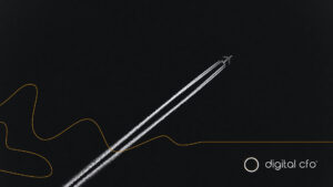 plane making white lines on black background