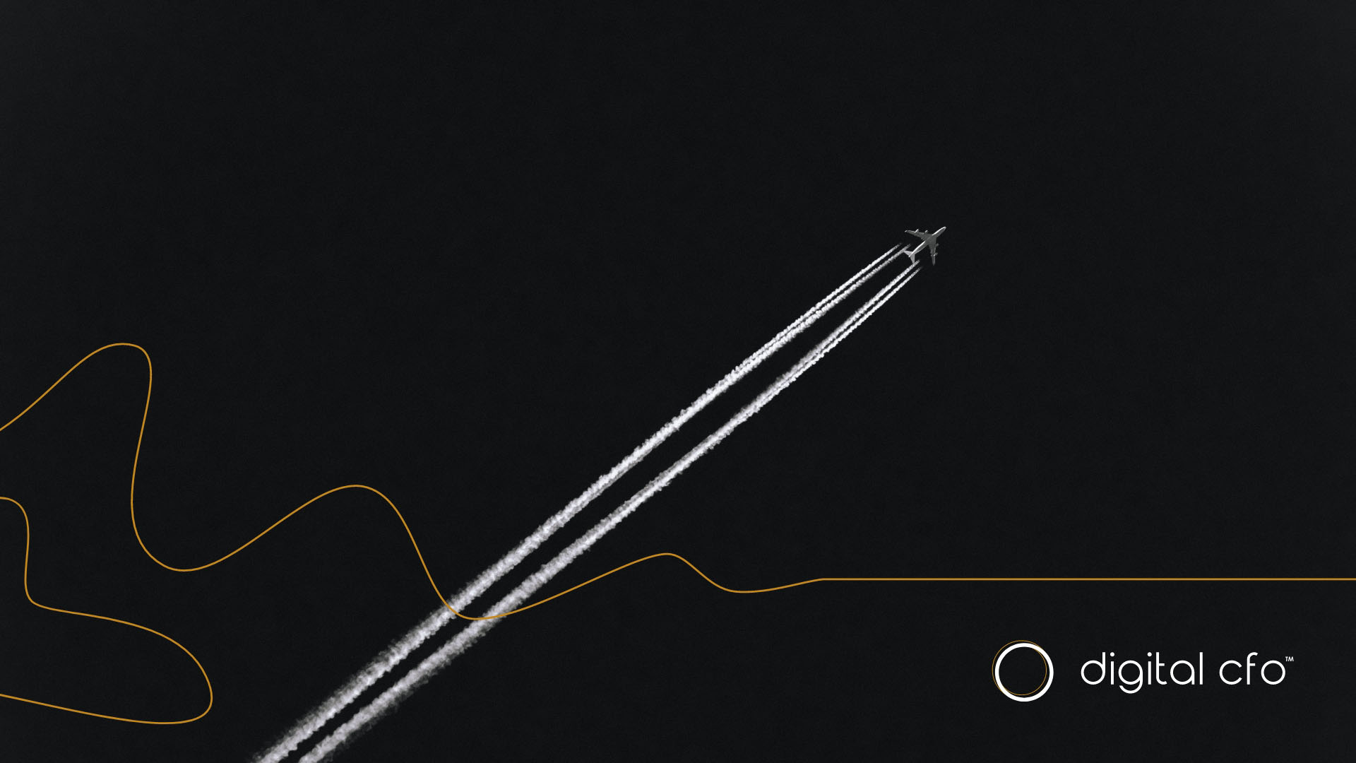 plane making white lines on black background